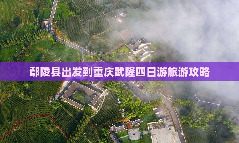 鄢陵县去重庆武隆四日游