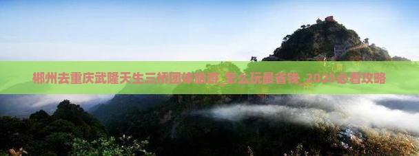 郴州去重庆武隆天生三桥团体旅游
