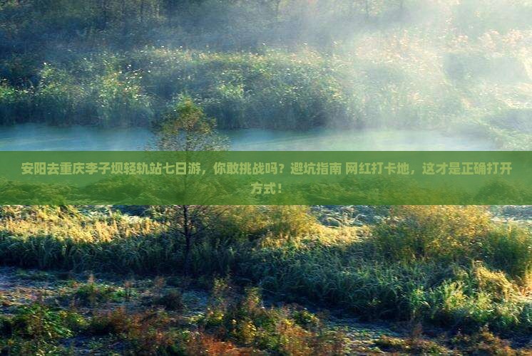 安阳去重庆李子坝轻轨站七日游