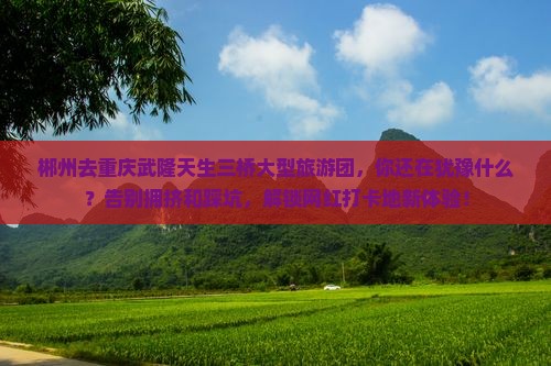 郴州去重庆武隆天生三桥大型旅游团