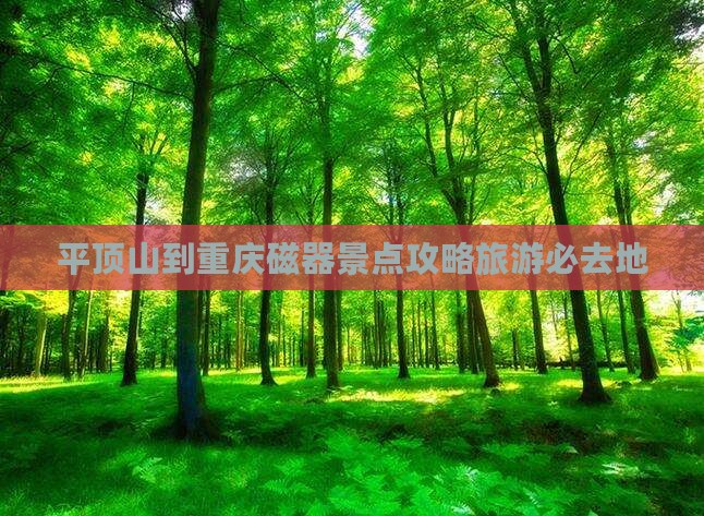 平顶山到重庆磁器口必去地