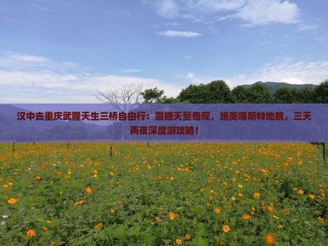 汉中去重庆武隆天生三桥自由行