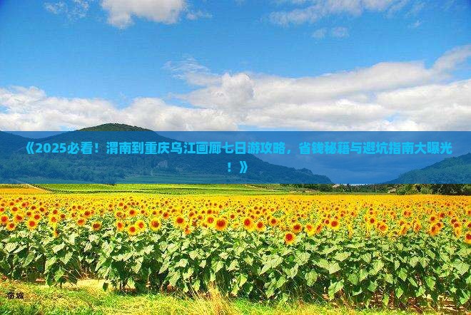 渭南到重庆乌江画廊七日游