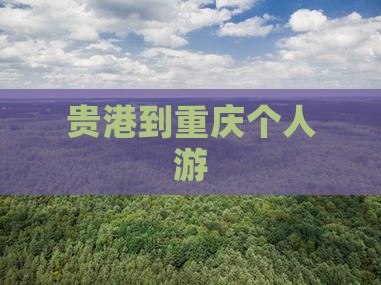 贵港到重庆个人游