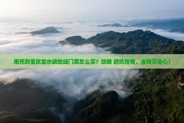 南充到重庆龙水峡地缝门票