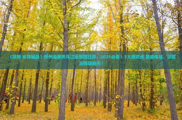 忻州去重庆乌江画廊四日游