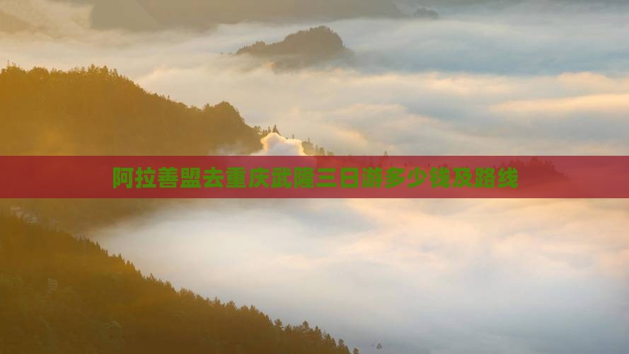 阿拉善盟去重庆武隆三日游