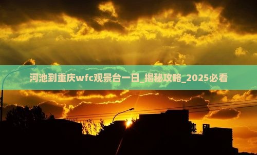 河池到重庆wfc观景台一日