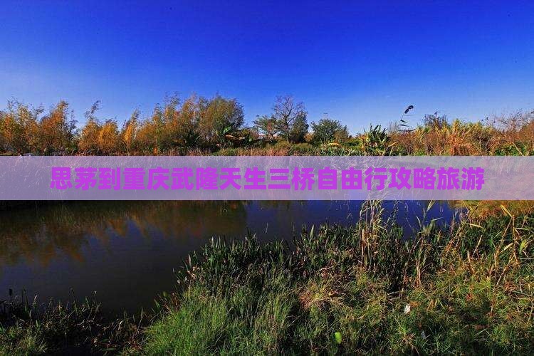 思茅去重庆武隆天生三桥自由行