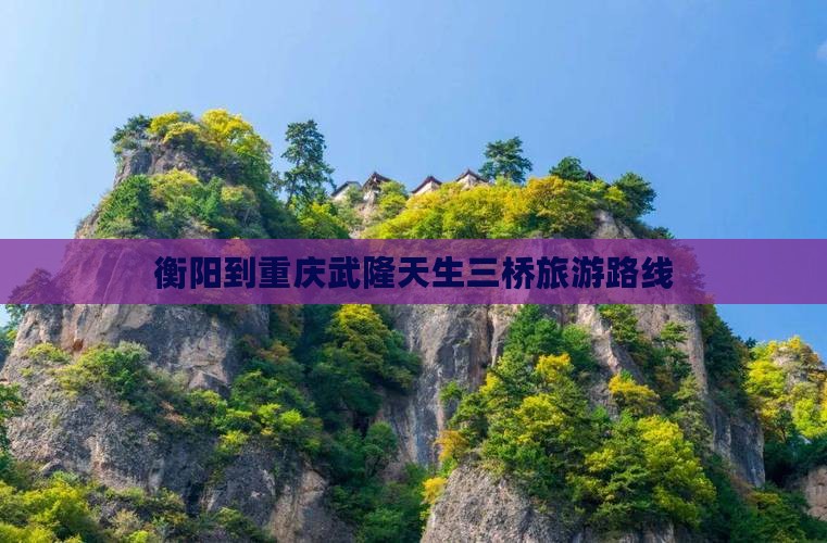 衡阳到重庆武隆天生三桥旅游