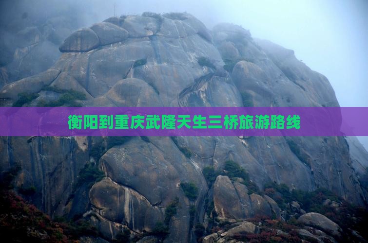衡阳到重庆武隆天生三桥旅游