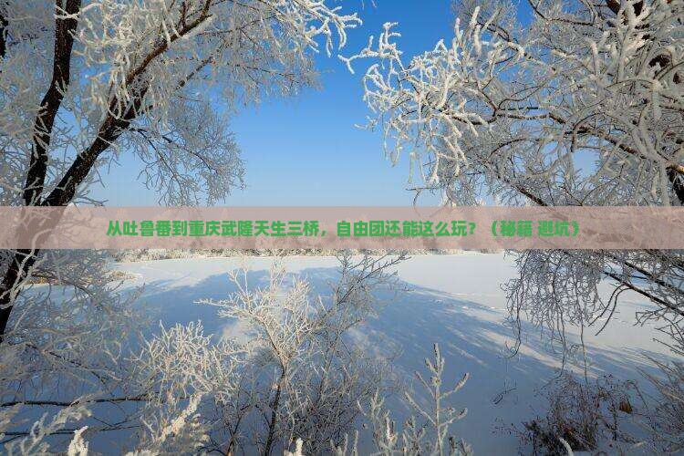 吐鲁番到重庆武隆天生三桥自由团