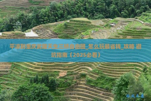 平凉到重庆武隆天生三桥自由团