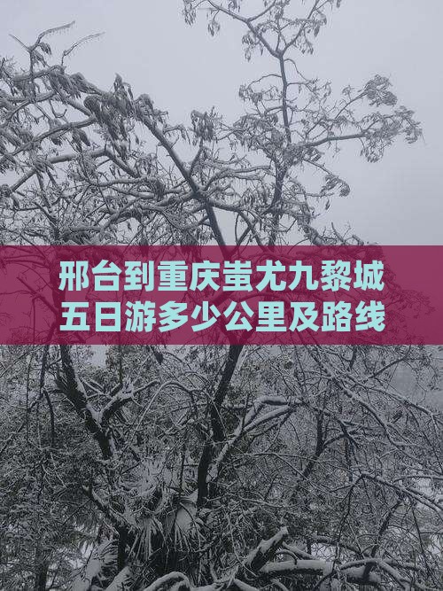 邢台到重庆蚩尤九黎城五日游