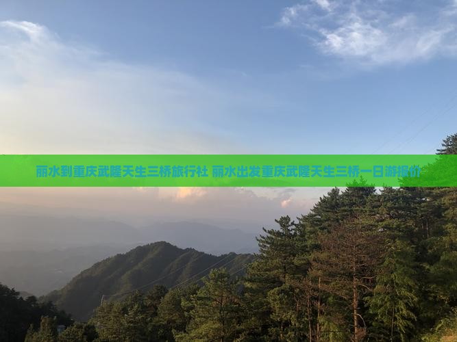 丽水到重庆武隆天生三桥旅行社