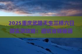 佳木斯去重庆武隆天生三桥六日游
