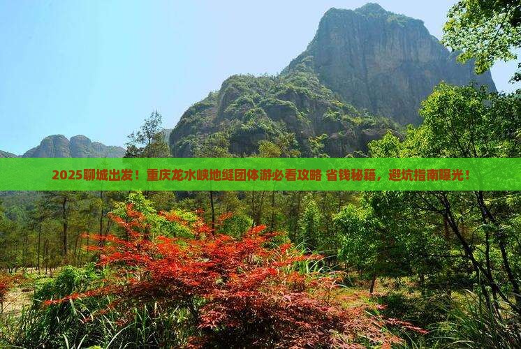 聊城去重庆龙水峡地缝团体旅游