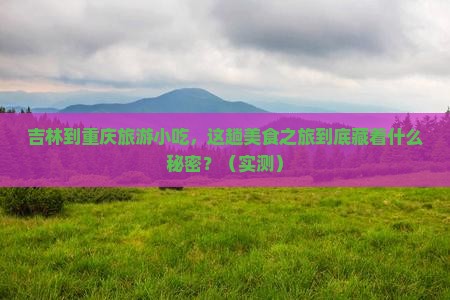 吉林到重庆旅游小吃