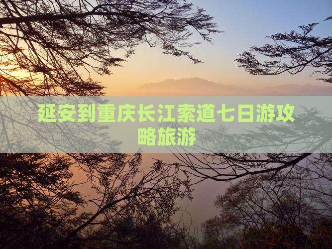 延安到重庆长江索道七日游