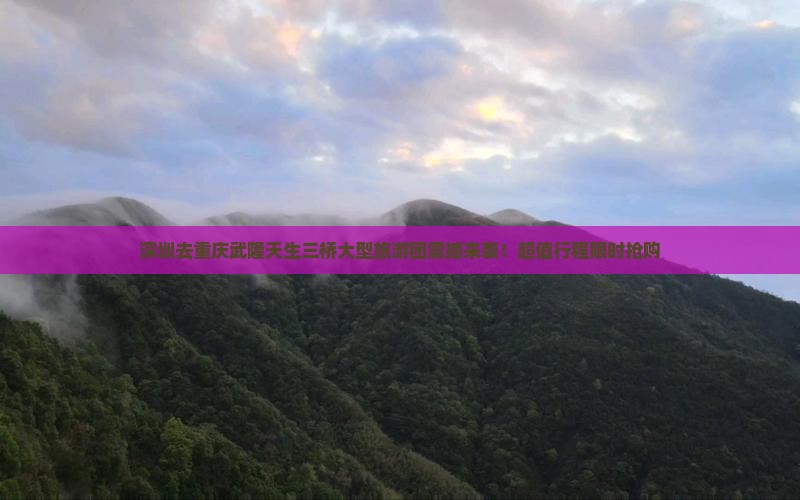 深圳去重庆武隆天生三桥大型旅游团