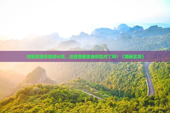 哈密到重庆旅游小吃
