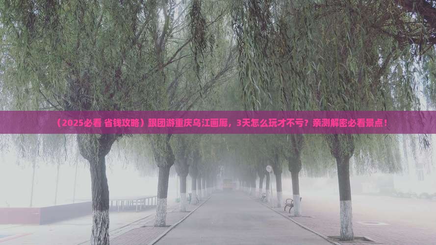 一月去重庆乌江画廊团体旅游