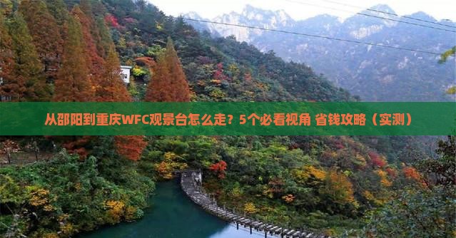 邵阳到重庆wfc观景台攻略