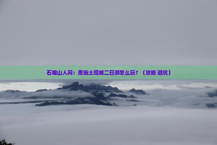 石嘴山到恩施土司城二日游