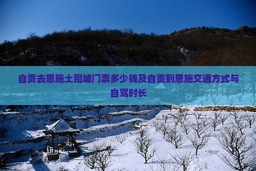 自贡去恩施土司城门票 自贡去恩施土司城门票