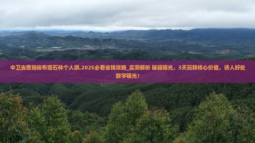 中卫去恩施梭布垭石林个人游