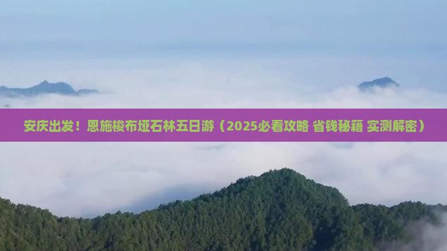 安庆去恩施梭布垭石林五日游