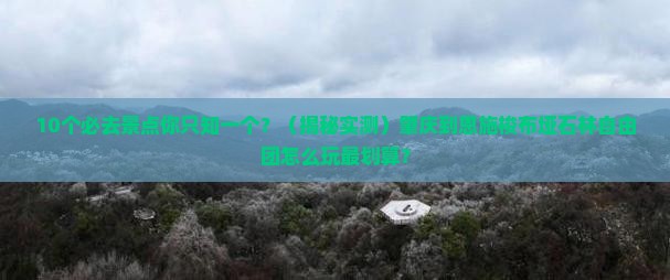 肇庆到恩施梭布垭石林自由团