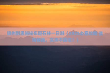锦州到恩施梭布垭石林一日