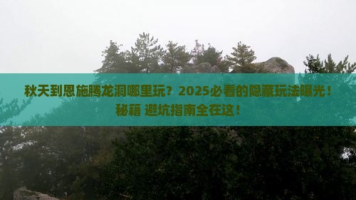 秋天到恩施腾龙洞哪里玩