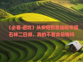 安阳到恩施梭布垭石林二日游