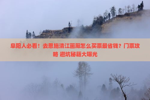 阜阳去恩施清江画廊门票