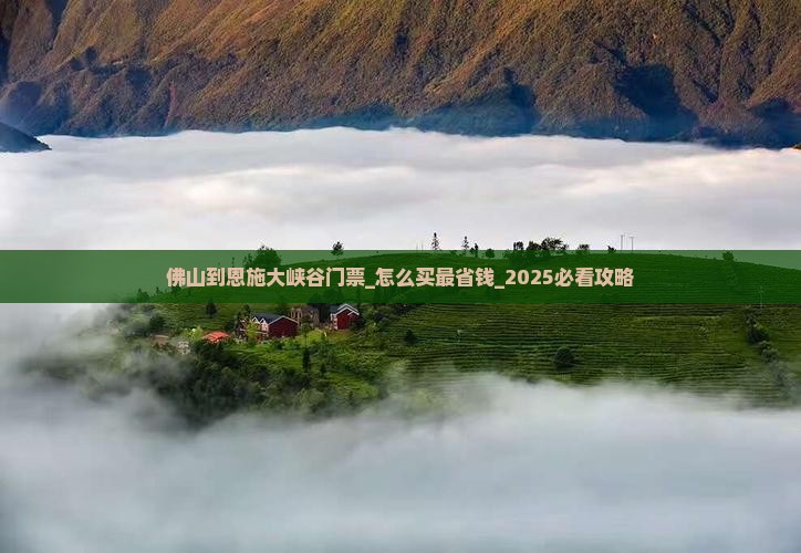 佛山到恩施大峡谷门票