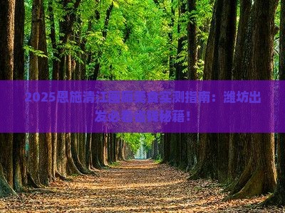 潍坊到恩施清江画廊旅游小吃