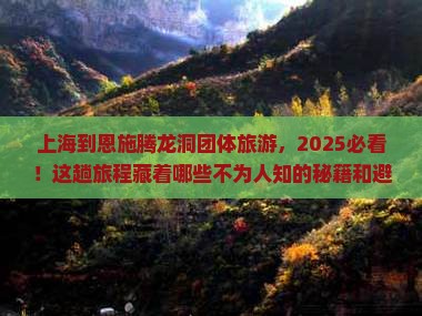 上海到恩施腾龙洞团体旅游