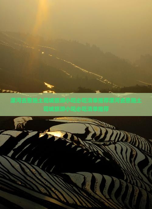 漯河去恩施土司城旅游小吃