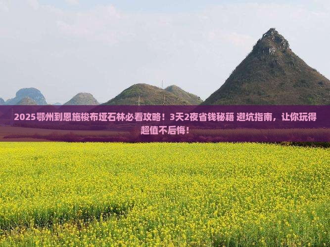 鄂州到恩施梭布垭石林攻略