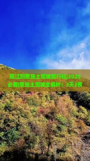 阳江到恩施土司城旅行社