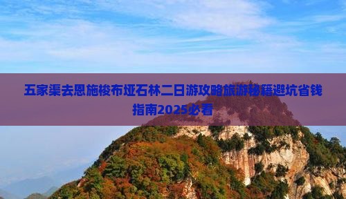 五家渠去恩施梭布垭石林二日游