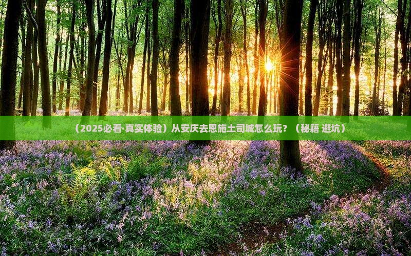 安庆到恩施土司城景点
