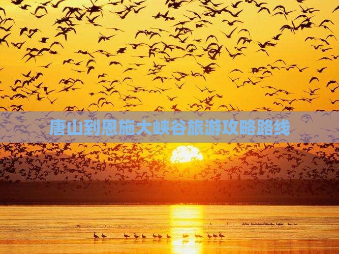 唐山到恩施大峡谷攻略 唐山到恩施大峡谷攻略