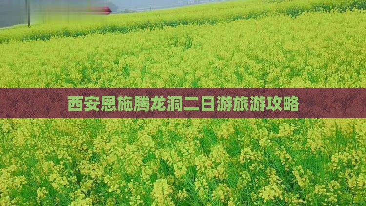 西安到恩施腾龙洞二日游