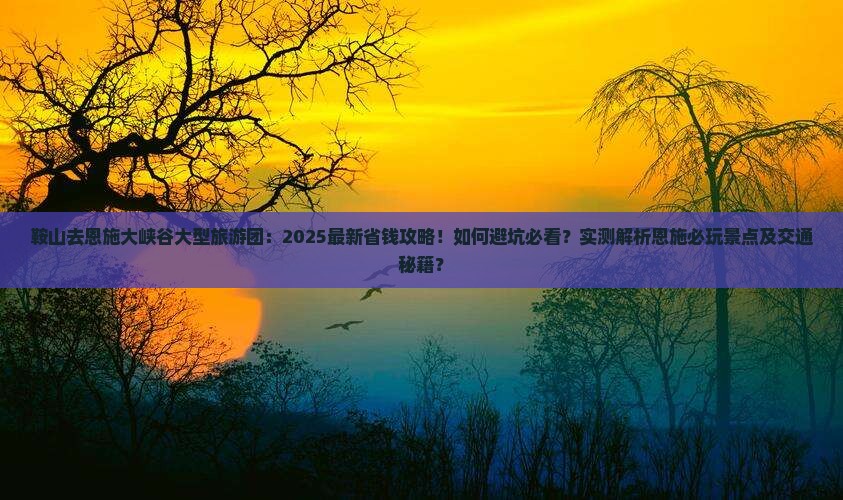 鞍山去恩施大峡谷大型旅游团