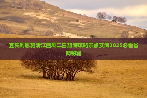 宜宾到恩施清江画廊二日游