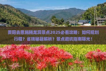 贵阳去恩施腾龙洞景点