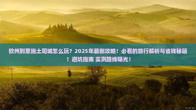 钦州到恩施土司城旅行社